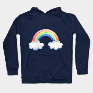 Watercolor raibow Hoodie